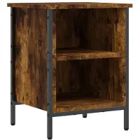 vidaXL Armoire à chaussures chêne fumé 38x35x50 cm bois d'ingénierie