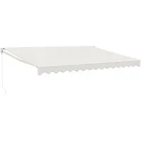 vidaXL Auvent rétractable Crème 4,5x3 m Tissu et aluminium