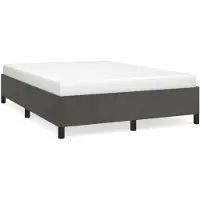 vidaXL Cadre de lit sans matelas gris foncé 140x200 cm velours