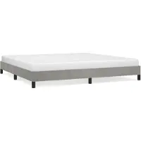 vidaXL Cadre de lit sans matelas gris clair 200x200 cm velours