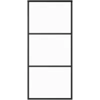 vidaXL Porte coulissante verre ESG et aluminium 90x205 cm noir