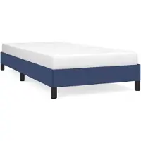 vidaXL Cadre de lit sans matelas bleu 90x200 cm Tissu