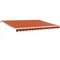 vidaXL Marquise rétractable Orange et brun 4,5x3 m Tissu et aluminium