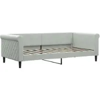 vidaXL Lit de jour gris clair 90x190 cm velours