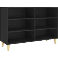 vidaXL Buffet noir 103,5x35x70 cm bois d'ingénierie