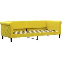 vidaXL Lit de jour jaune 80x200 cm velours