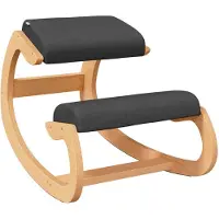 vidaXL Chaise assis-genoux noir 55x84x55 cm contreplaqué de bouleau