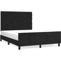 vidaXL Cadre de lit sans matelas noir 140x200 cm velours
