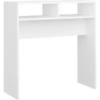 vidaXL Table console blanc 78x30x80 cm bois d'ingénierie