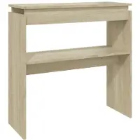vidaXL Table console chêne sonoma 80x30x80 cm bois d'ingénierie