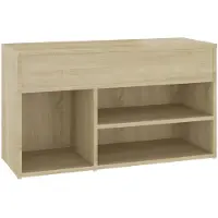 vidaXL Banc à chaussures Chêne sonoma 80x30x45 cm Bois d'ingénierie