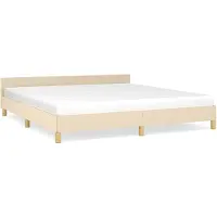 vidaXL Cadre de lit sans matelas Crème 180x200 cm Tissu