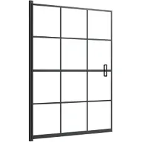 vidaXL Cabine de douche ESG 100x140 cm noir