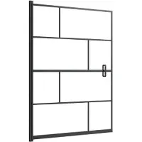 vidaXL Cabine de douche ESG 100x140 cm noir