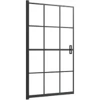 vidaXL Cabine de douche ESG 80x140 cm noir