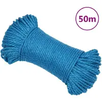 Super Merchant Corde de travail Bleu 8 mm 50 m Polypropylène