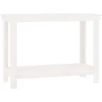vidaXL Établi blanc 110x50x80 cm pin massif