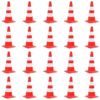 vidaXL Cônes de signalisation réfléchissants 20pcs Rouge et blanc 50cm
