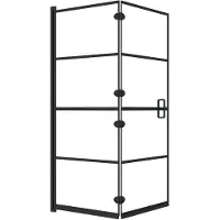 vidaXL Cabine de douche pliante ESG 120x140 cm noir