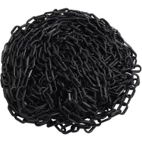 vidaXL Sicherheitskette Ø 4 mm 30 m Plastik schwarz