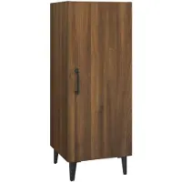 vidaXL Sideboard brun imitation chêne 34,5x34x90 cm Matériau dérivé du bois