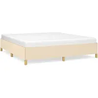 vidaXL Sommier boxspring Crème 180x200 cm Tissu