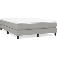 vidaXL Cadre de lit gris clair 140x190 cm Tissu