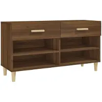 vidaXL Meuble à chaussures Chêne marron 102x35x55 cm Bois d'ingénierie