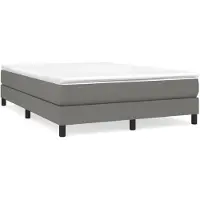 vidaXL Cadre de lit sans matelas gris foncé 140x200 cm Tissu