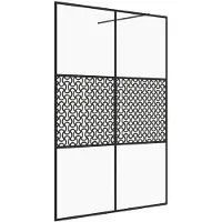 vidaXL Paroi de douche pour passage piétonnier avec verre ESG transparent 140x195 cm