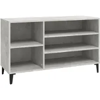 vidaXL Armoire à chaussures Gris béton 102x36x60 cm Bois d'ingénierie