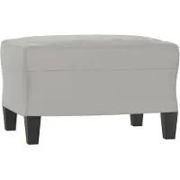 vidaXL Repose-pied Gris clair 60x50x41 cm Tissu microfibre