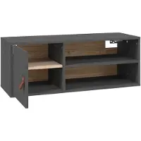 vidaXL Armoire murale Gris 80x30x30 cm Bois de pin massif