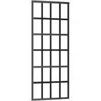 vidaXL Porte coulissante verre ESG et aluminium 76x205 cm noir