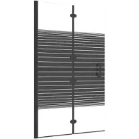 vidaXL Cabine de douche pliante ESG 80x140 cm noir