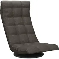 vidaXL Chaise de sol Pivotante Tissu gris foncé