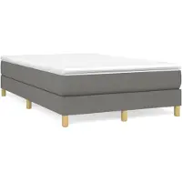 vidaXL Cadre de lit sans matelas gris foncé 120x200 cm Tissu