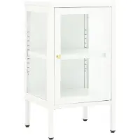 vidaXL Sideboard 38x35x70 cm Métal et verre