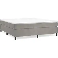vidaXL Cadre de lit sans matelas gris clair 180x200 cm velours