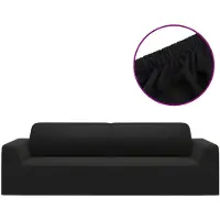 vidaXL Housse extensible de canapé 2 places Crème Jersey de polyester