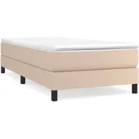 vidaXL Sommier à ressorts , marron cappuccino, 100 x 200 cm, simili cuir