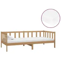 vidaXL Lit de jour avec matelas 90x200 cm Pin massif brun miel
