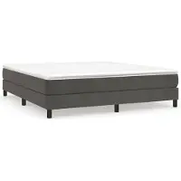 vidaXL Cadre de lit sans matelas gris foncé 180x200 cm velours