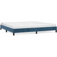 vidaXL Cadre de lit sans matelas bleu foncé 200x200 cm velours