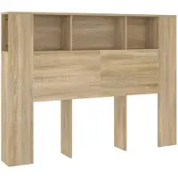 vidaXL Tête de lit avec étagères chêne Sonoma 140x18,5x104,5 cm