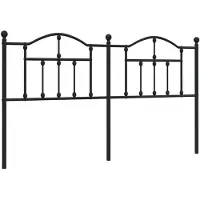 vidaXL Tête de lit de rechange en métal noir 180 cm