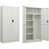 vidaXL Armoire à casiers Gris clair 90x40x180 cm Acier