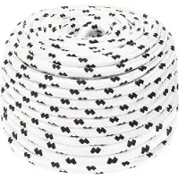 vidaXL Corde de bateau tressé Blanc 6 mmx25 m Polyester