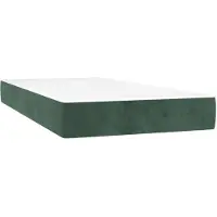 vidaXL Matelas à ressorts ensachés Vert foncé 90x190x20 cm Velours