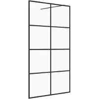 vidaXL Paroi de douche pour passage piétonnier avec verre ESG transparent 90x195 cm